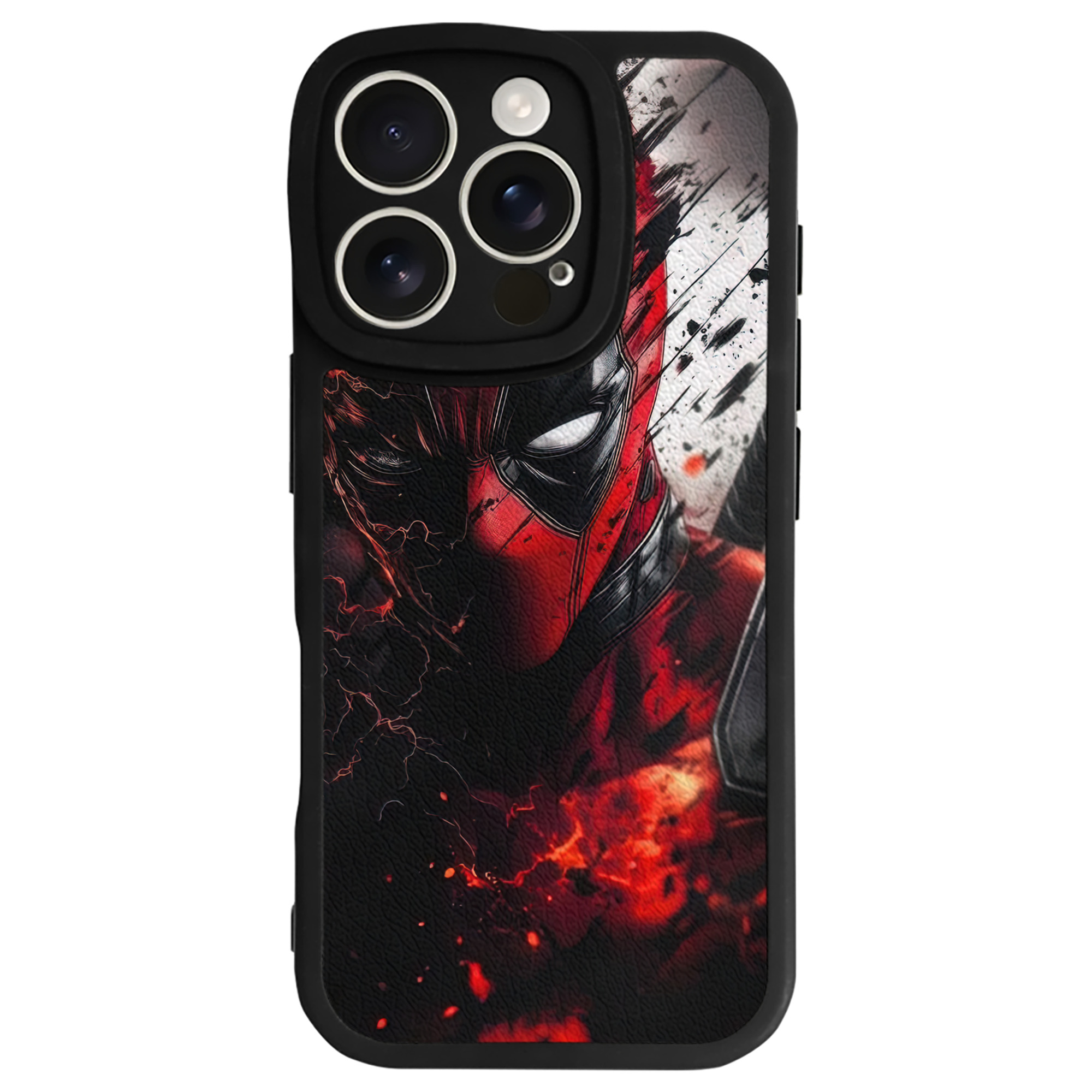 （画像用） Deadpool デッドプール 【iPhone 16シリーズ対応】シリコンスマホケース（レザー調） 材質：シリコン